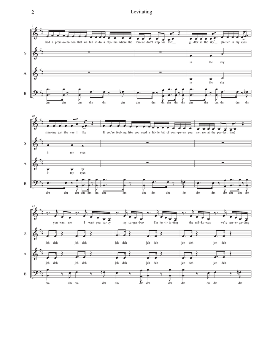 Levitating Levitating 3-Part scores gallery preview page 2