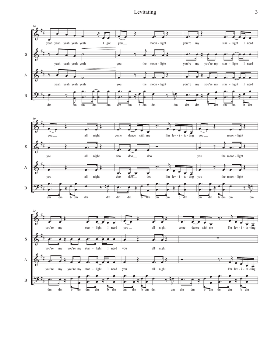 Levitating Levitating 3-Part scores gallery preview page 3