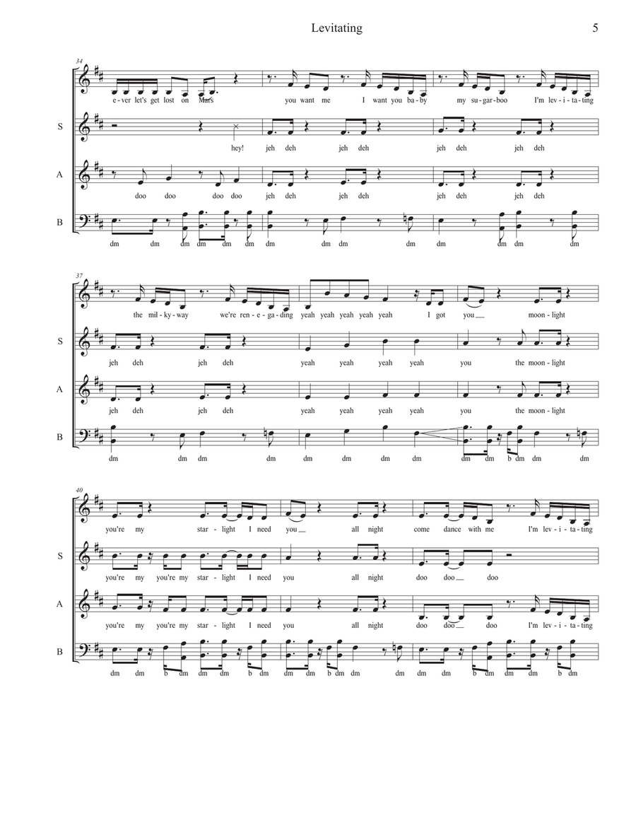 Levitating Levitating 3-Part scores gallery preview page 5