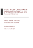 Gebet in der Christnacht (Prayer on Christmas Eve) by Fanny Hensel for SSA+piano