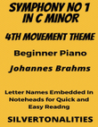 Symphony Number 1 In C Minor 4th Mvt Beginner Piano Sheet Music mini preview