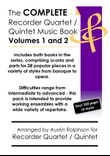 COMPLETE recorder quartet / quintet music mega-bundle book - 28 essential pieces (volumes 1 + 2)