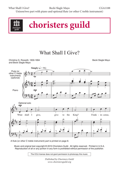 What Shall I Give