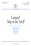 Cantate! Sing to the Lord!