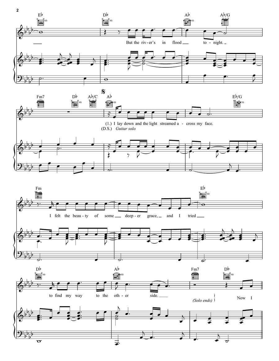 Healing Hands Healing Hands Piano, Vocal, Guitar scores gallery preview page 2