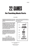 22 Games for Teaching Music Facts Book