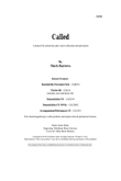 Called (Choral Score)