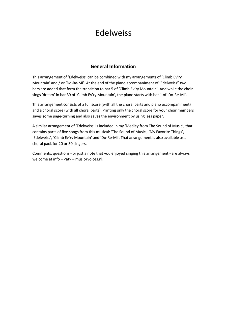 Edelweiss Edelweiss 4-Part scores gallery preview page 2