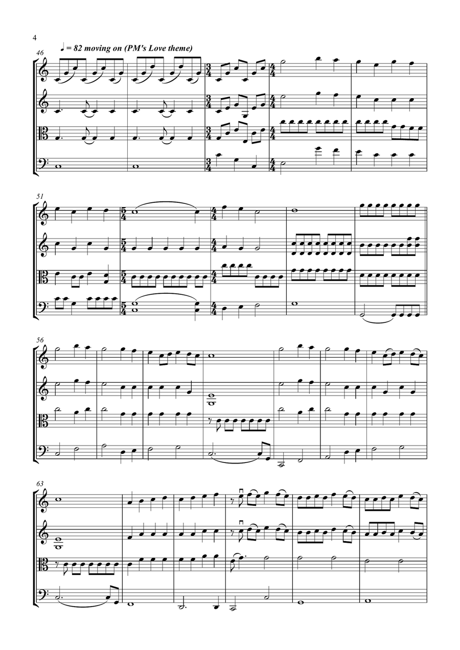 Love Actually String Quartet scores gallery preview page 4