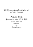 Mozart - Adagio from Wind Serenade K.361 (Amadeus) for String Quartet