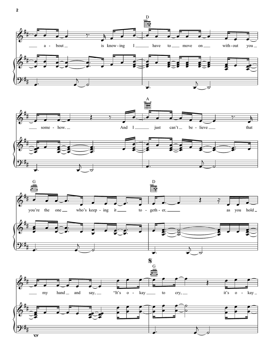 When We Fall Apart When We Fall Apart Piano, Vocal, Guitar scores gallery preview page 2