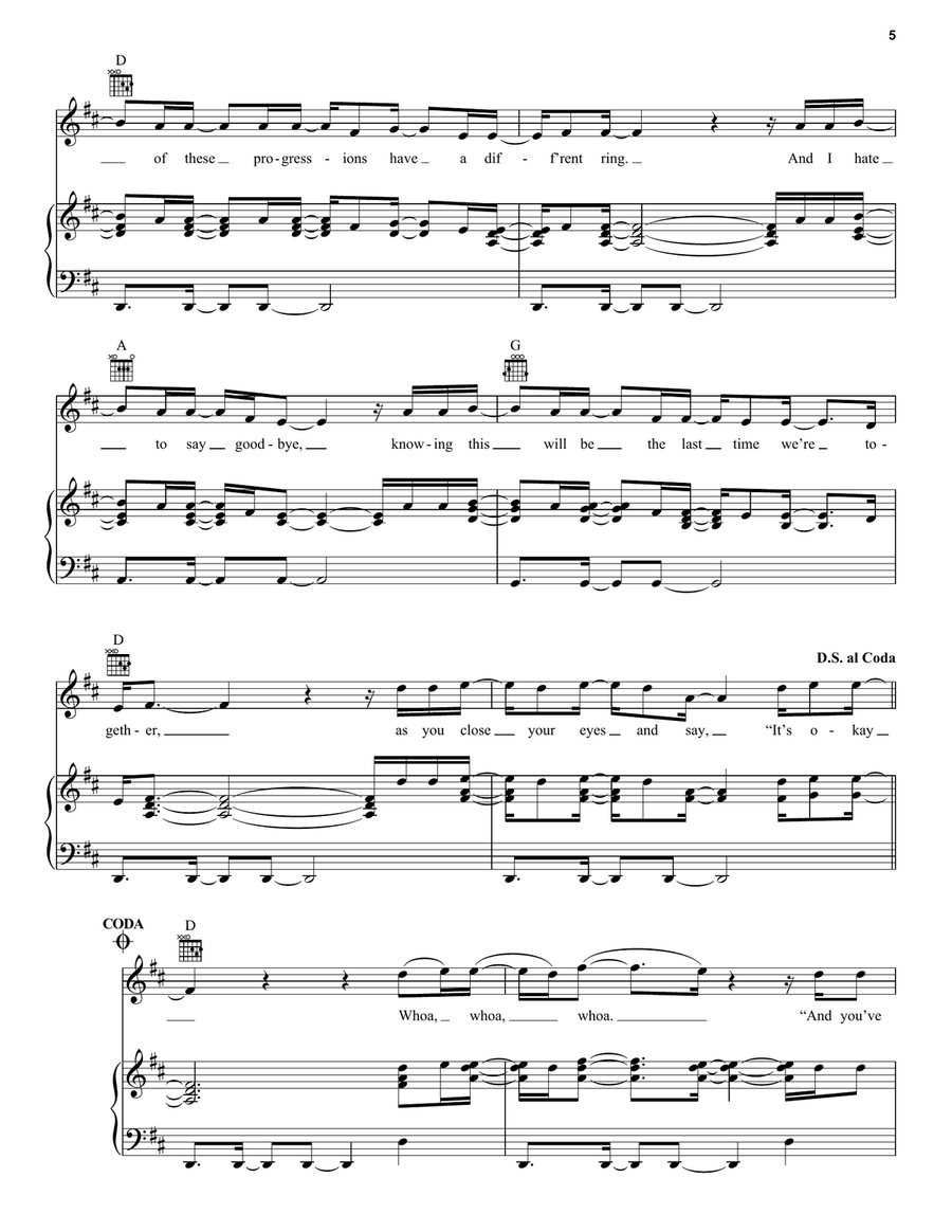 When We Fall Apart When We Fall Apart Piano, Vocal, Guitar scores gallery preview page 5