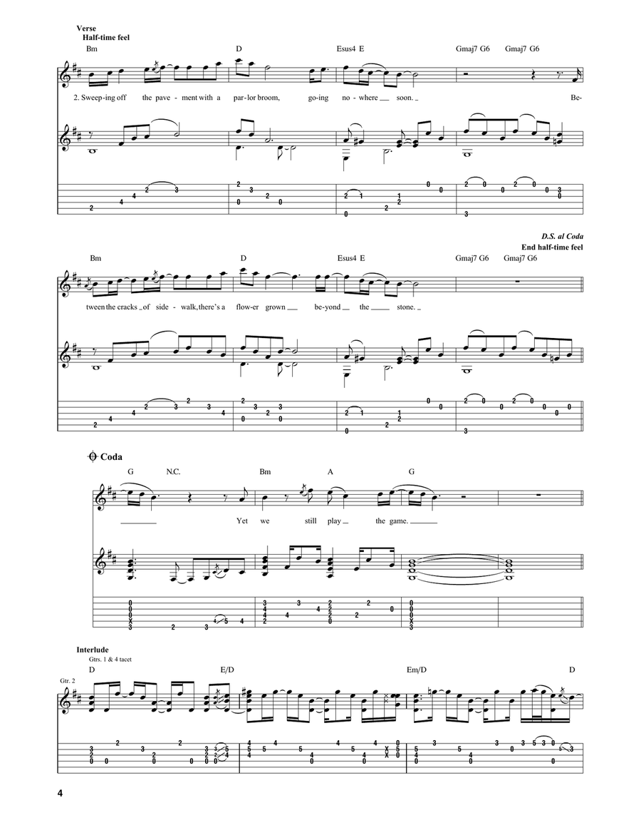 Broken Bells Broken Bells Guitar Tablature scores gallery preview page 4