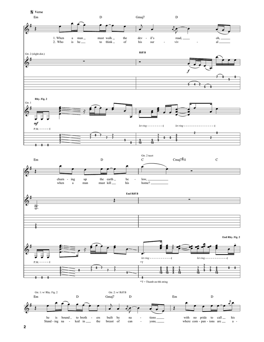Built By Nations Guitar Tablature scores gallery preview page 2