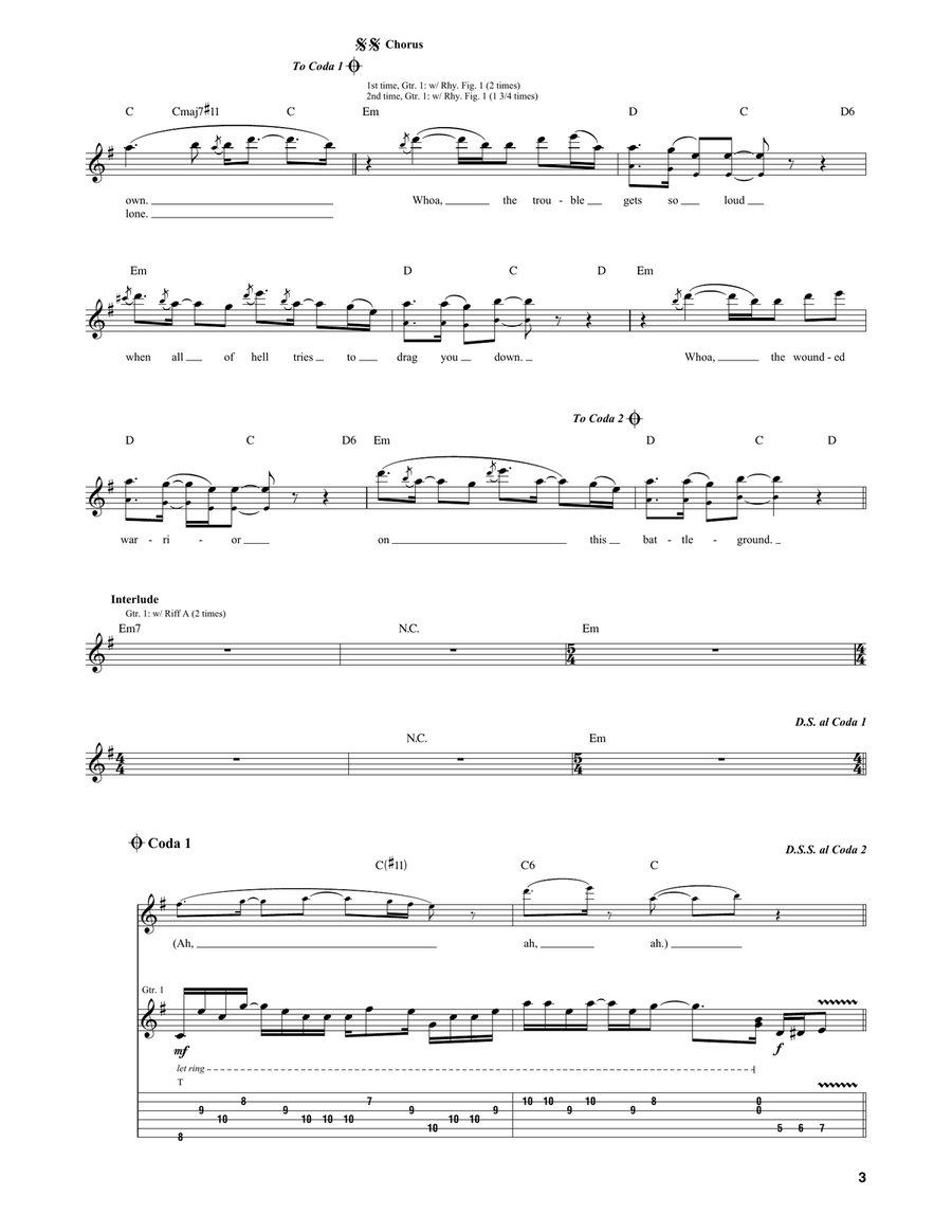 Built By Nations Guitar Tablature scores gallery preview page 3
