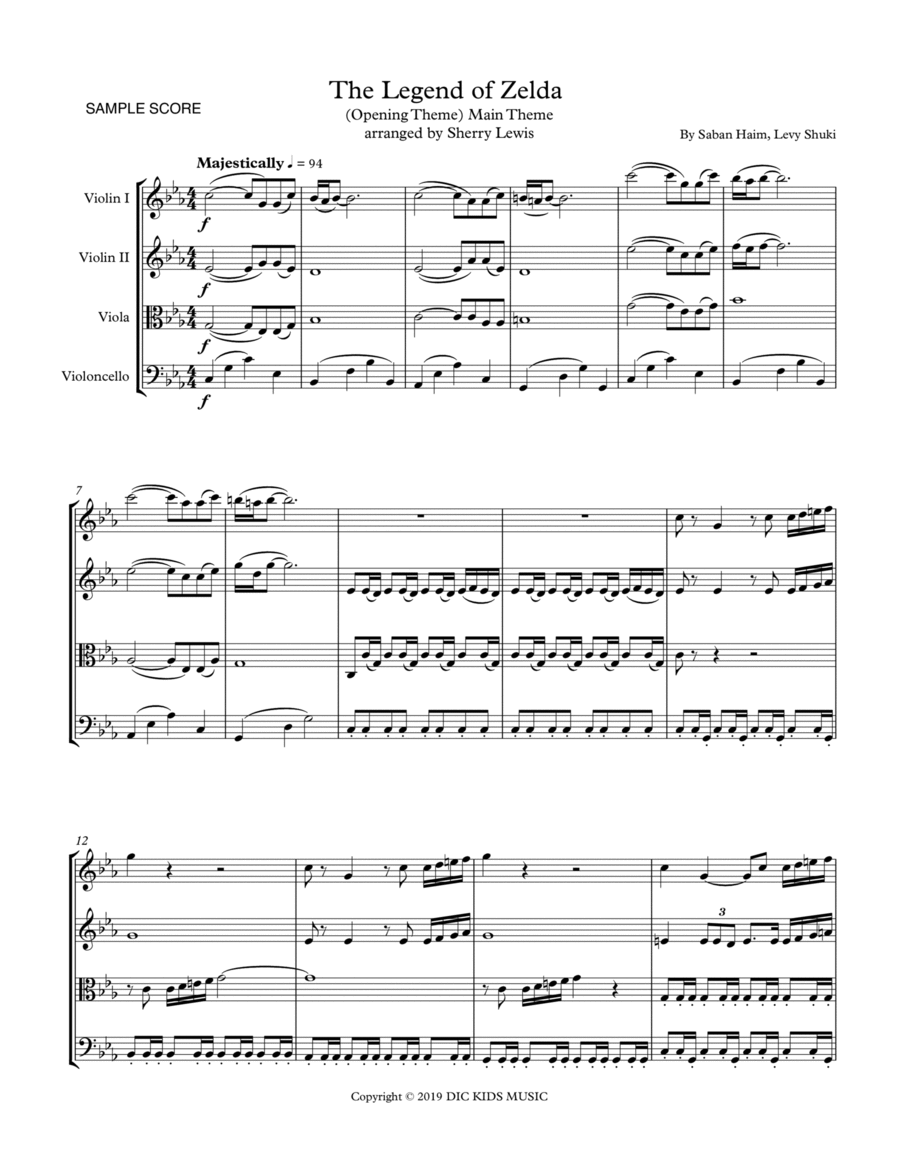 The Legend Of Zelda String Quartet scores gallery preview page 1