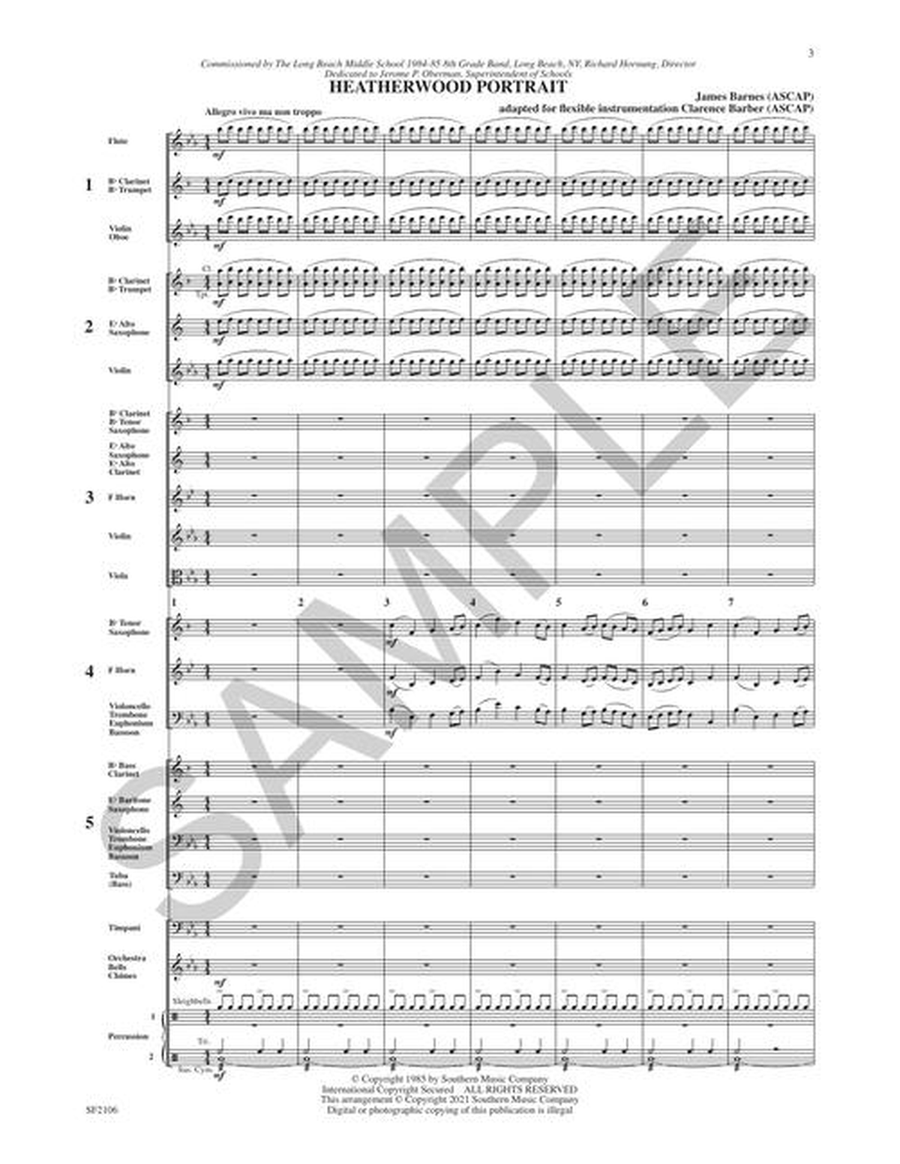 Heatherwood Portrait Heatherwood Portrait Concert Band scores gallery preview page 4