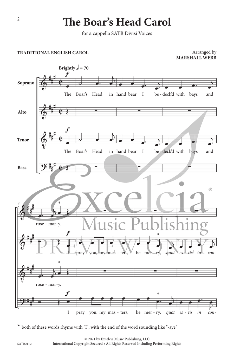 The Boar's Head Carol The Boar's Head Carol Divisi scores gallery preview page 3