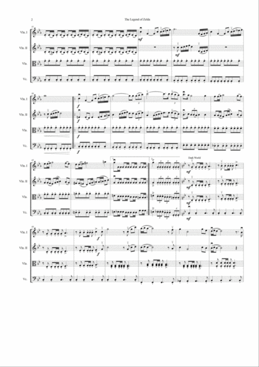 The Legend Of Zelda String Quartet scores gallery preview page 2