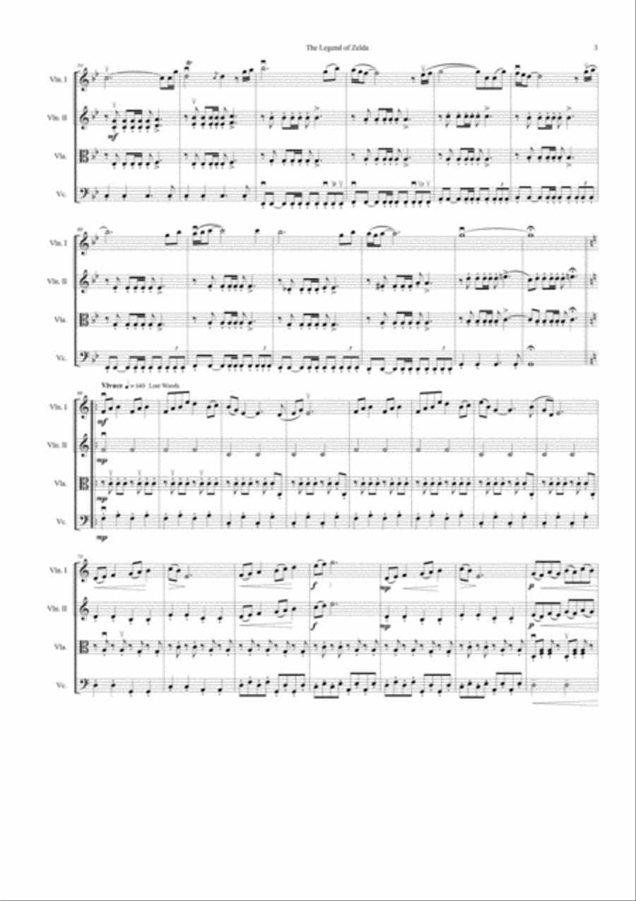 The Legend Of Zelda String Quartet scores gallery preview page 3