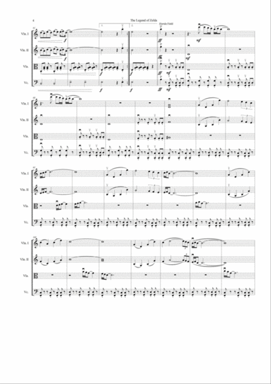 The Legend Of Zelda String Quartet scores gallery preview page 4