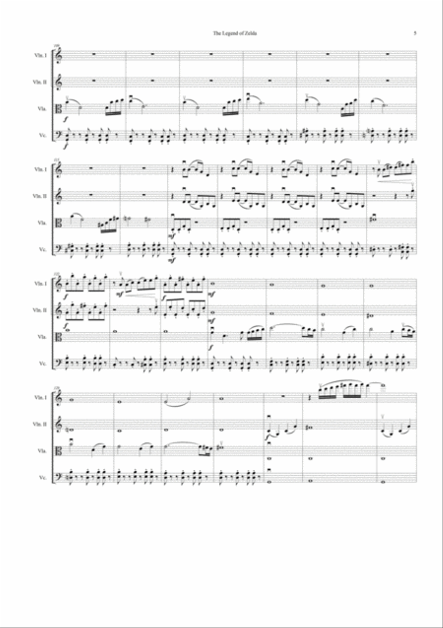 The Legend Of Zelda String Quartet scores gallery preview page 5