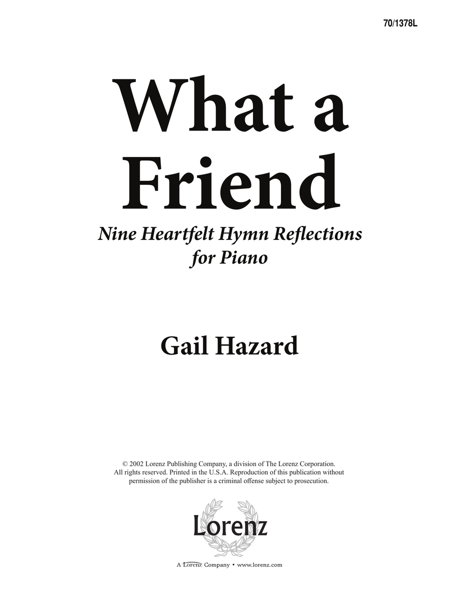 What a Friend (Digital Download) Piano Solo - Digital Sheet Music page 3