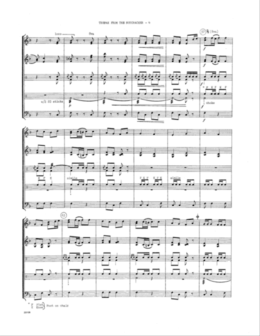 Trepak From The Nutcracker Suite (arr. Murray Houllif) - Full Score Percussion scores gallery preview page 4