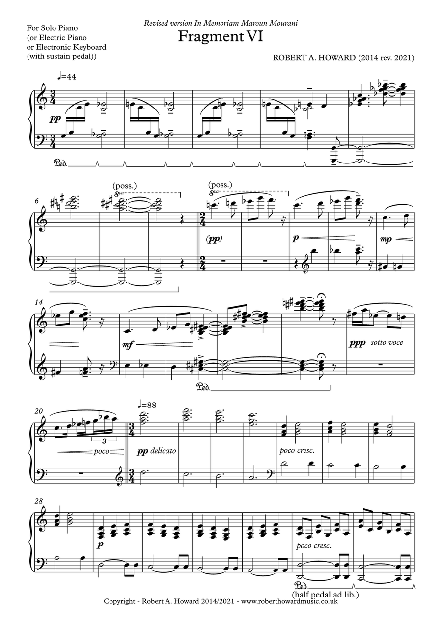 Fragment VI Piano Method scores gallery preview page 2