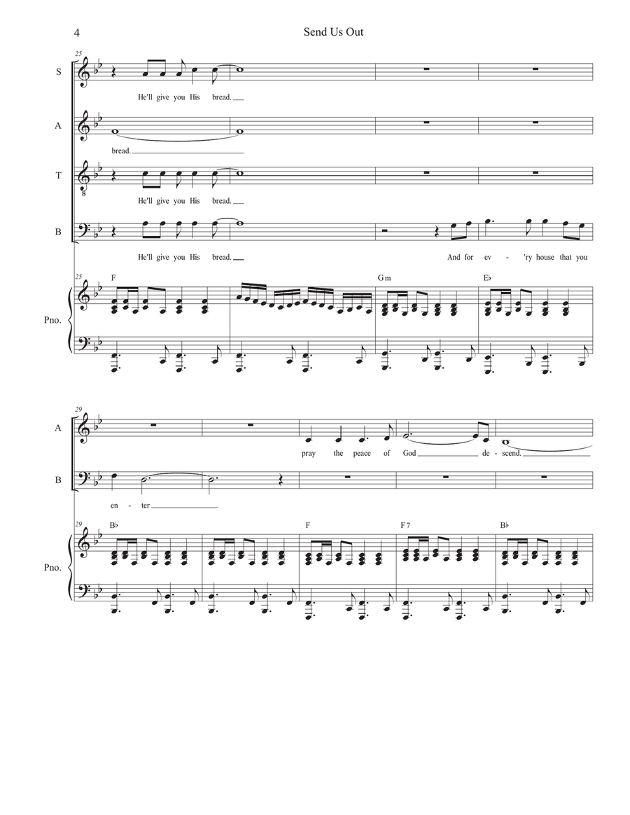 Send Us Out 4-Part scores gallery preview page 4