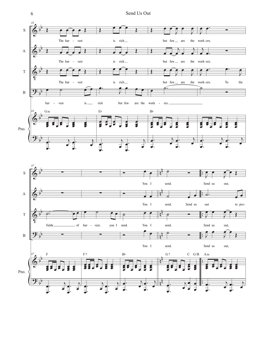 Send Us Out 4-Part scores gallery preview page 6