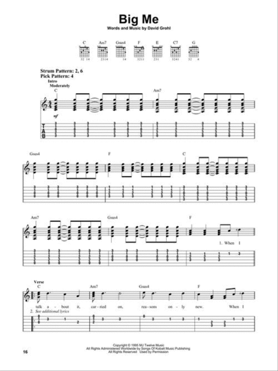 Foo Fighters – Easy Guitar with Tab Guitar Tablature scores gallery preview page 7