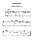 Heidenröslein (easy piano version)
