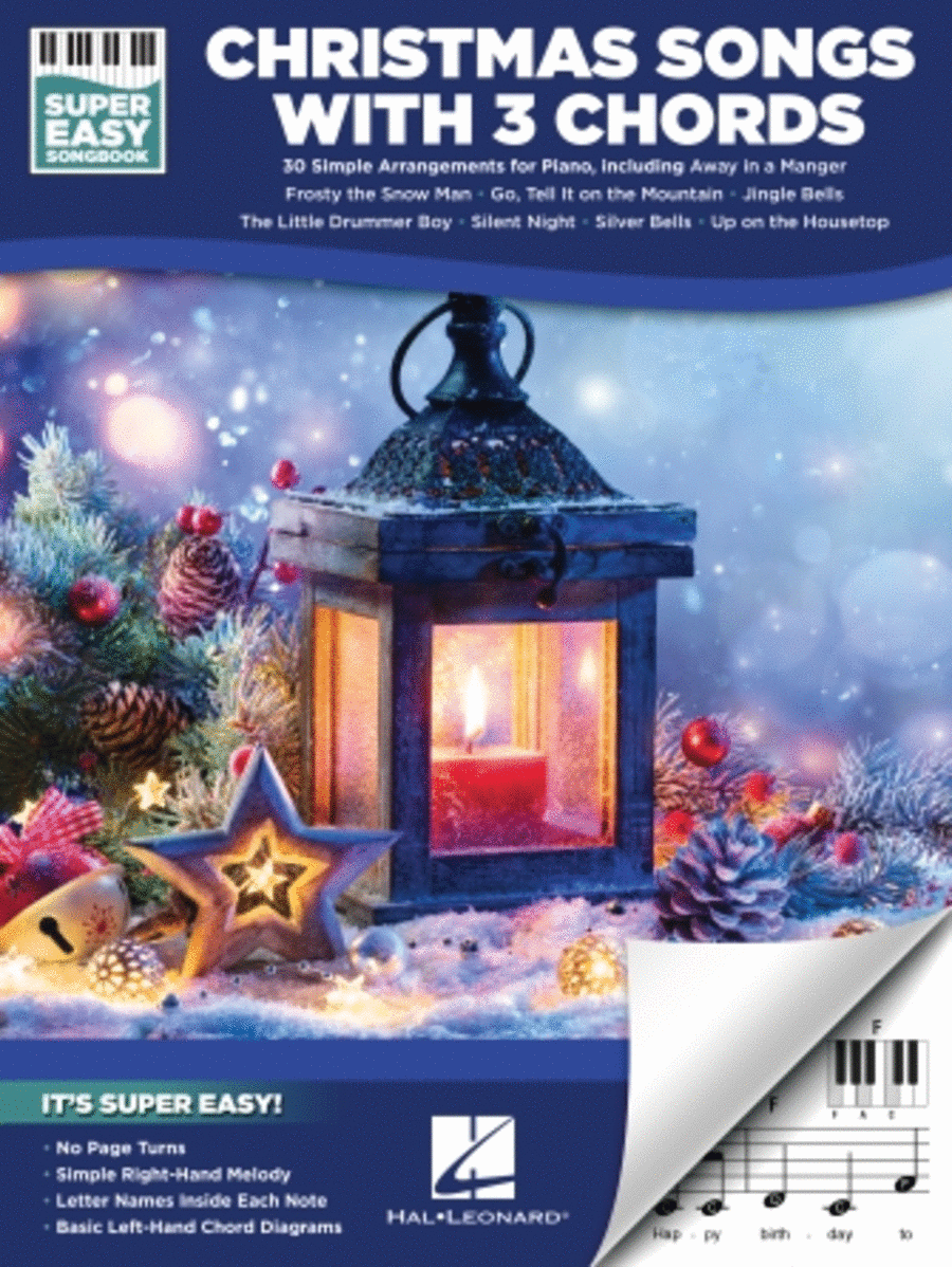 Christmas Songs with 3 Chords Easy Piano scores gallery preview page 1