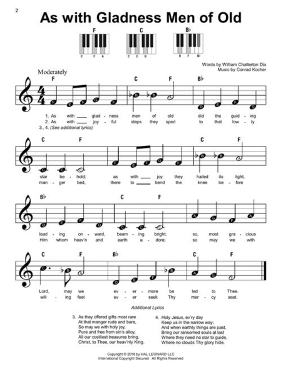 Christmas Songs with 3 Chords Easy Piano scores gallery preview page 4