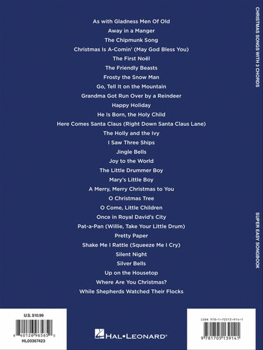 Christmas Songs with 3 Chords Easy Piano scores gallery preview page 7