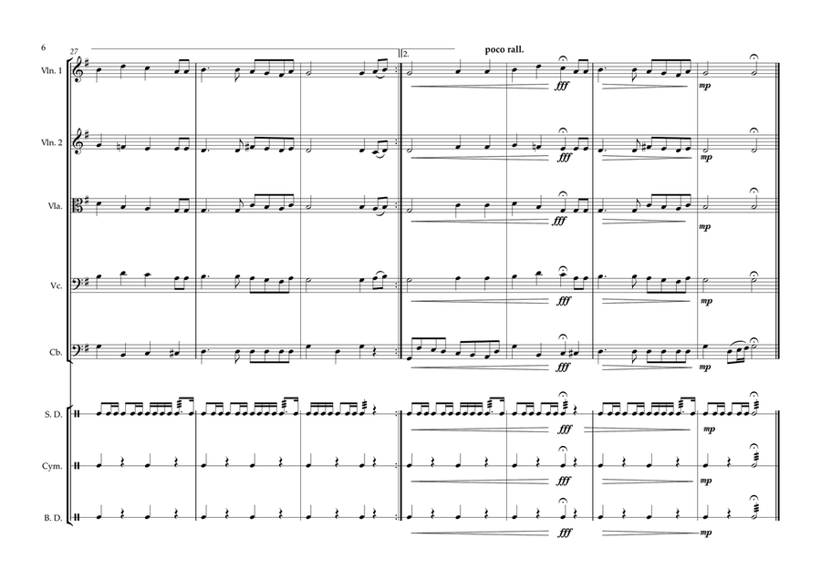 American Samoan Territorial Anthem for String Orchestra & Percussion String Orchestra scores gallery preview page 6