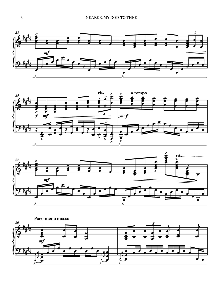 Nearer, My God, To Thee Nearer, My God, To Thee Piano Solo scores gallery preview page 3