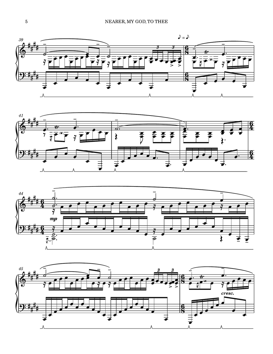 Nearer, My God, To Thee Nearer, My God, To Thee Piano Solo scores gallery preview page 5