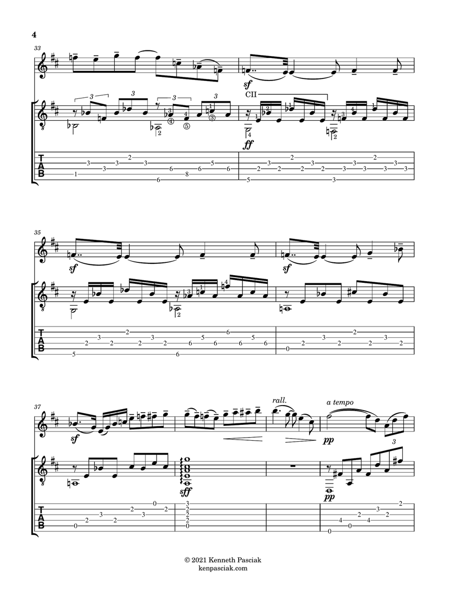 Meditation (for Violin and Guitar) String Duet scores gallery preview page 6
