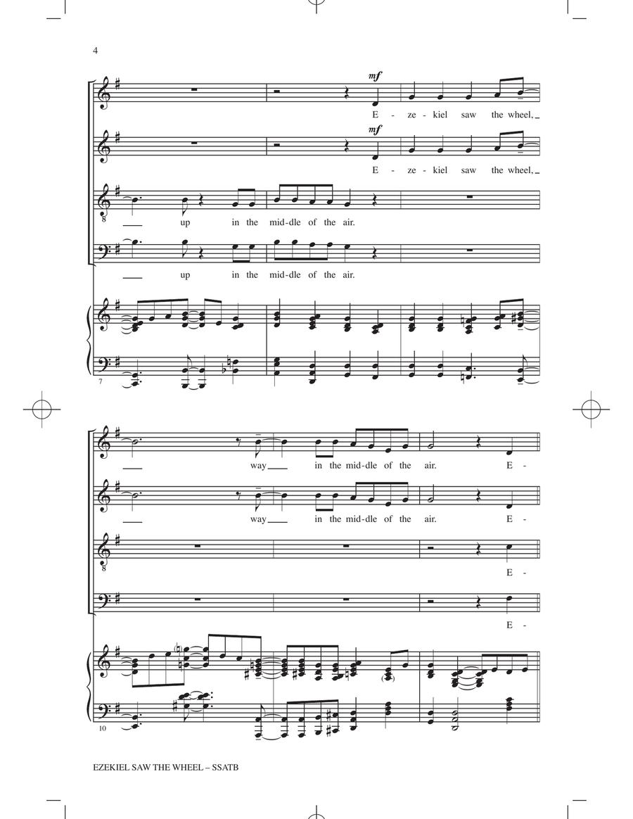 Ezekiel Saw The Wheel (arr. Rollo Dilworth) 4-Part scores gallery preview page 2