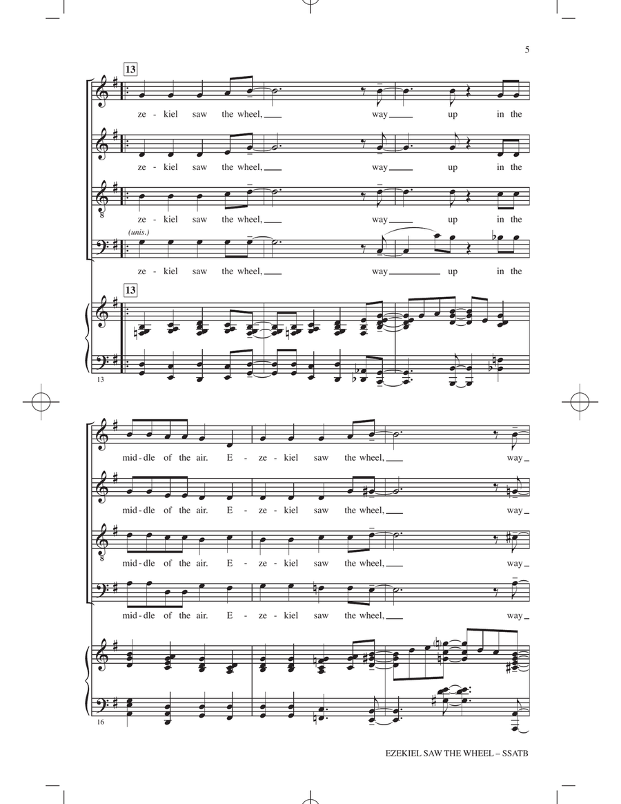 Ezekiel Saw The Wheel (arr. Rollo Dilworth) 4-Part scores gallery preview page 3