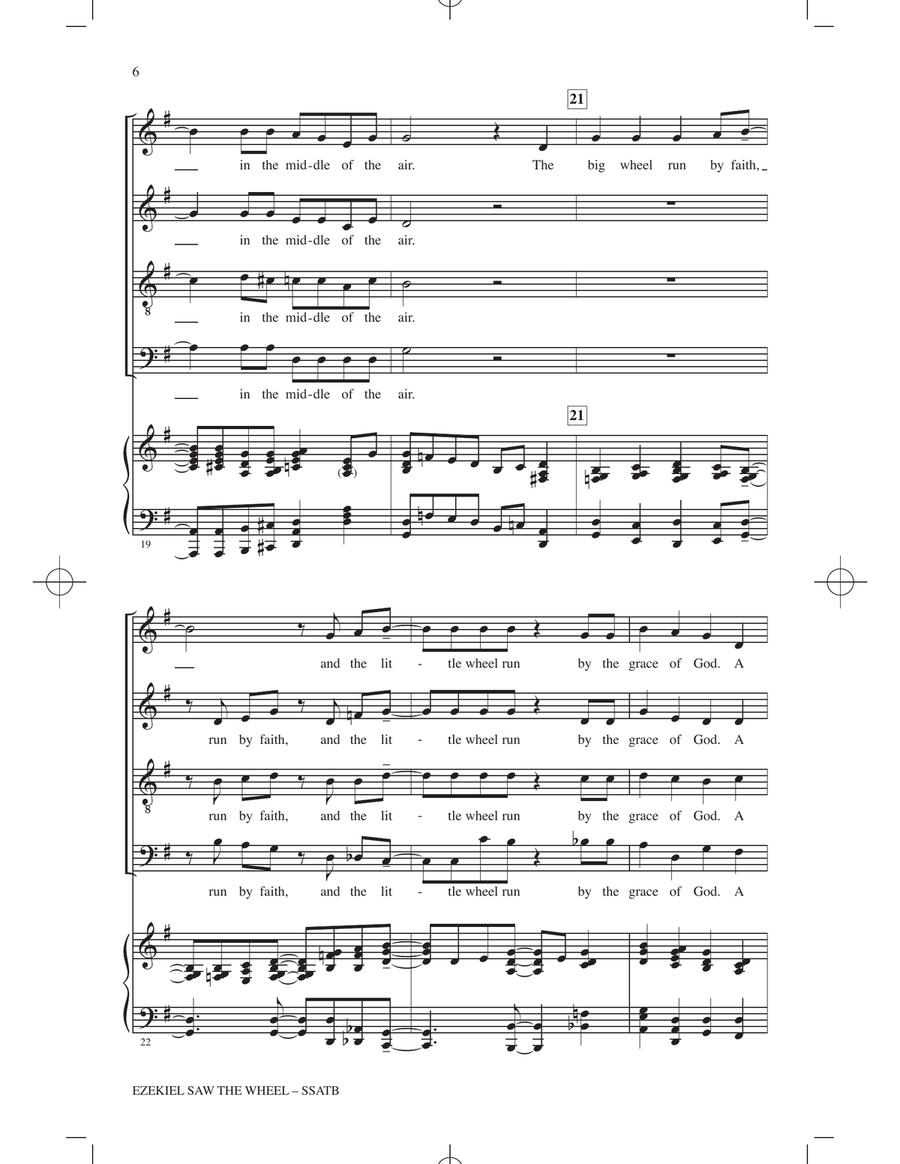 Ezekiel Saw The Wheel (arr. Rollo Dilworth) 4-Part scores gallery preview page 4