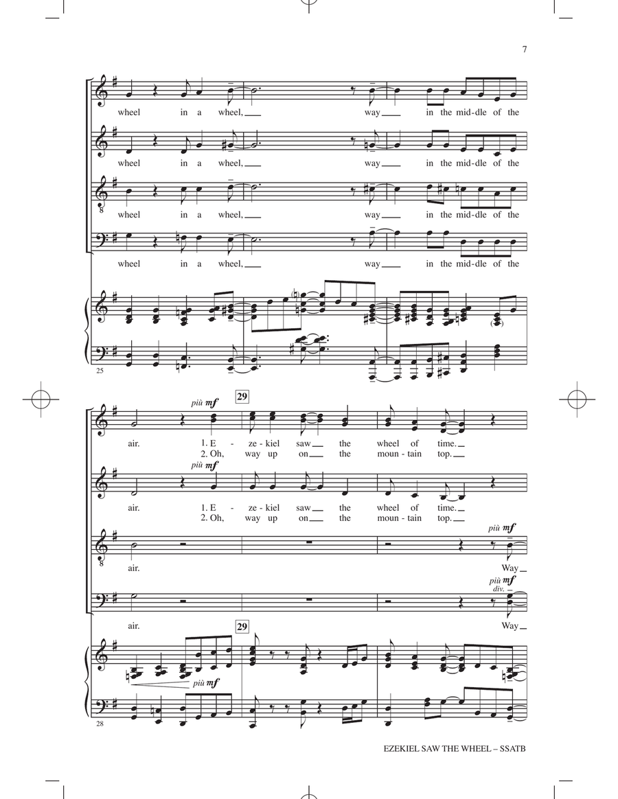 Ezekiel Saw The Wheel (arr. Rollo Dilworth) 4-Part scores gallery preview page 5