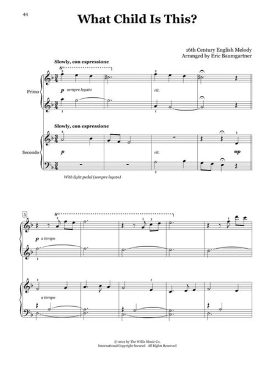 Christmas Classics for Piano Duet Piano Duet scores gallery preview page 7