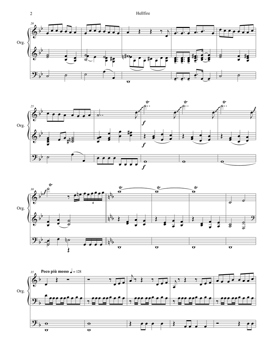 Hellfire Organ Solo scores gallery preview page 3