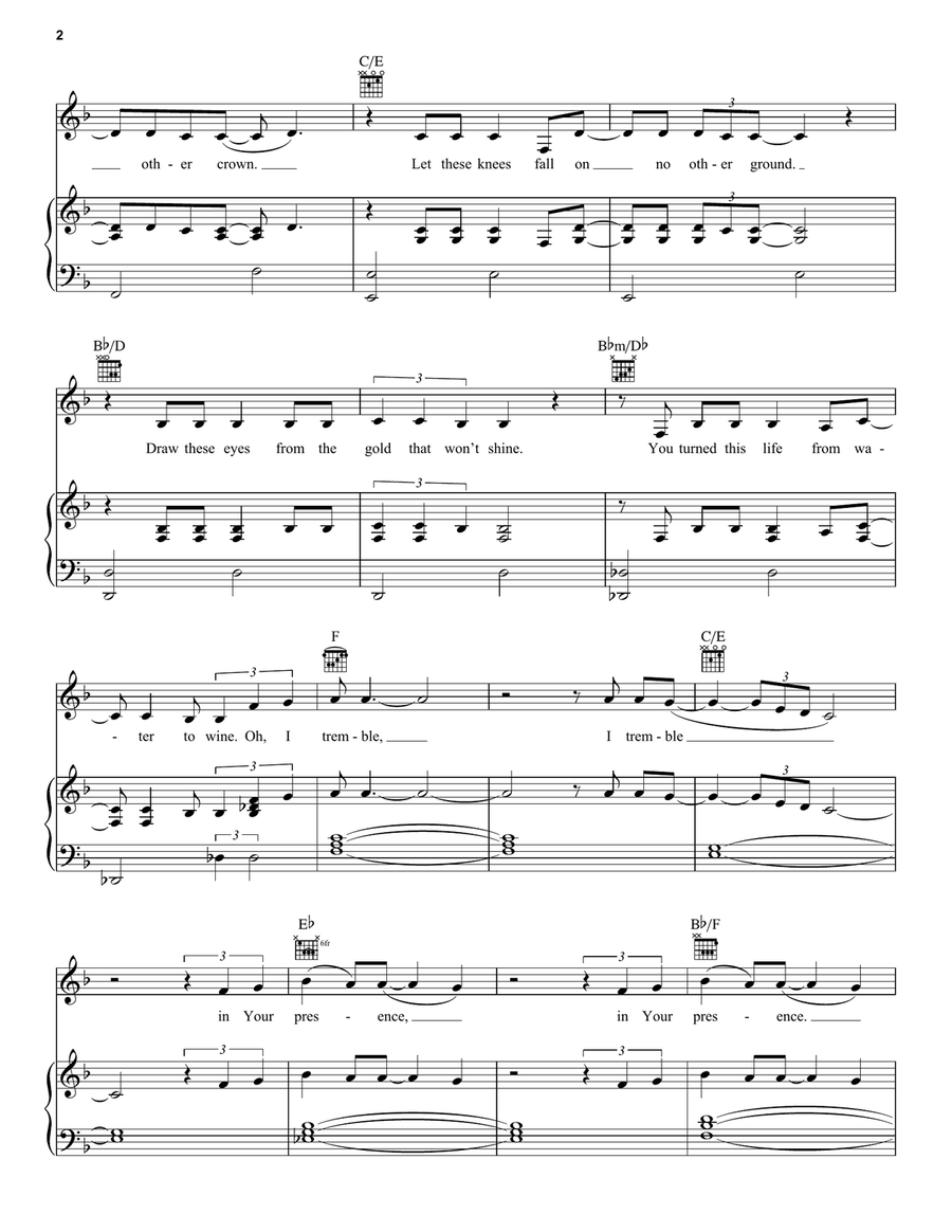 Tremble Tremble Piano, Vocal, Guitar scores gallery preview page 2