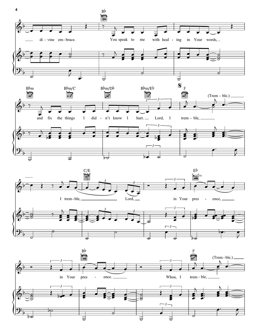 Tremble Tremble Piano, Vocal, Guitar scores gallery preview page 4