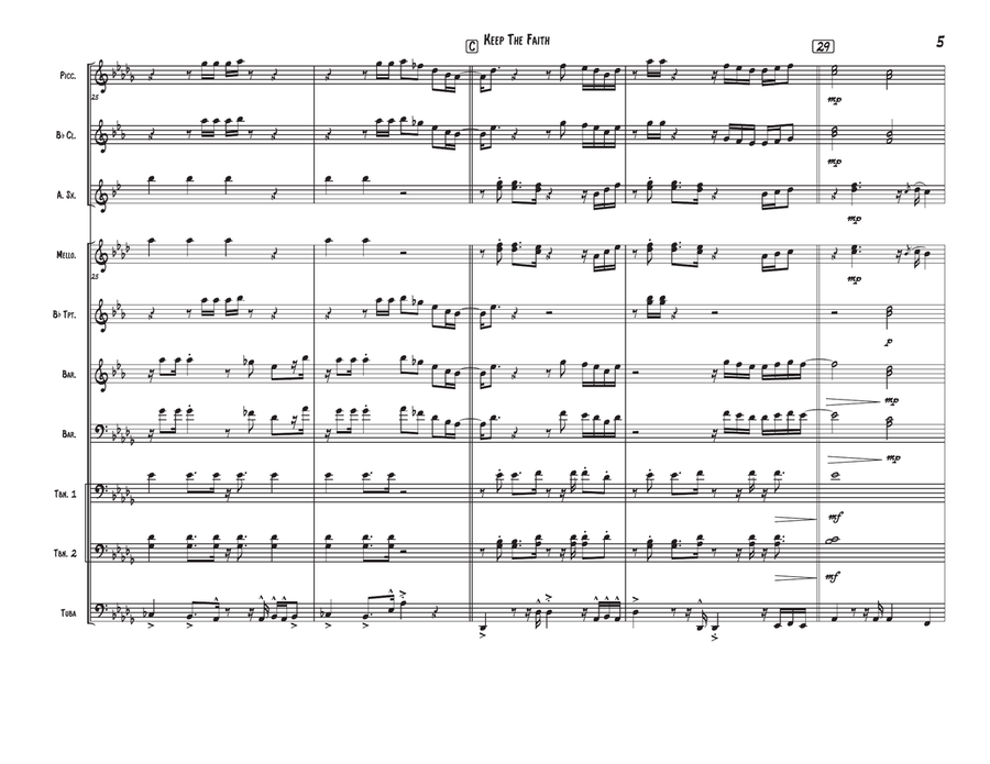 Keep The Faith Keep The Faith Marching Band scores gallery preview page 5
