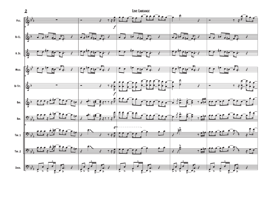 Love Language Love Language Marching Band scores gallery preview page 2